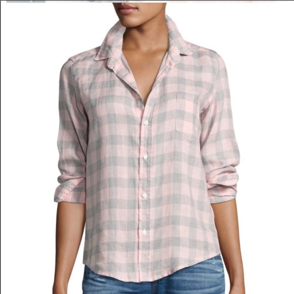 Frank & Eileen The Barry pink and gray button down shirt